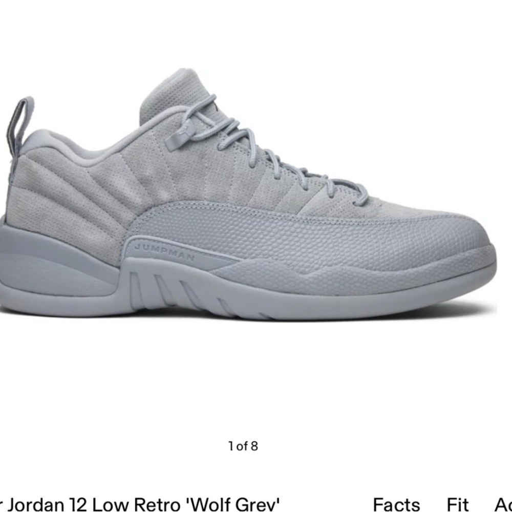 Jordan 12 Retro Low Wolf Grey 2017 men’s size 11 great condition